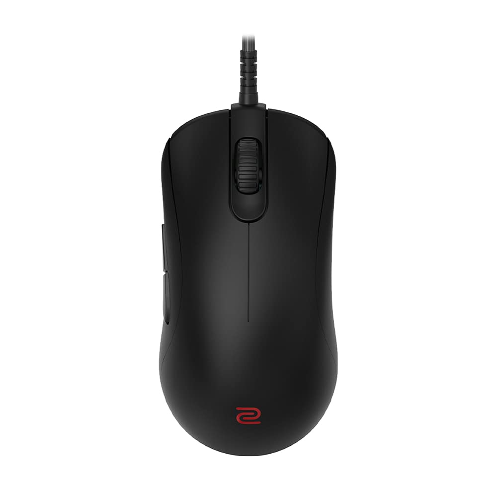 BenQ Zowie Symmetrical Gaming Mouse for Esports Lightweight Paracord Cable 24 Step Scroll Wheel for More Personal Preference Driverless Matte Black
