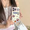 Cute Cartoon D-Doraemons Phone Case For IPhone 17 16 15 14 11 12 13 Pro Max Plus Pro Colored Silver Cover
