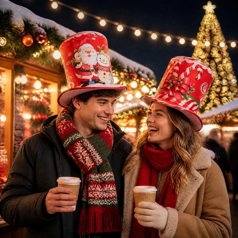 Funny Christmas Bucket Hats Soft Xmas Photo Hat Cute Holiday Hat Holiday Party