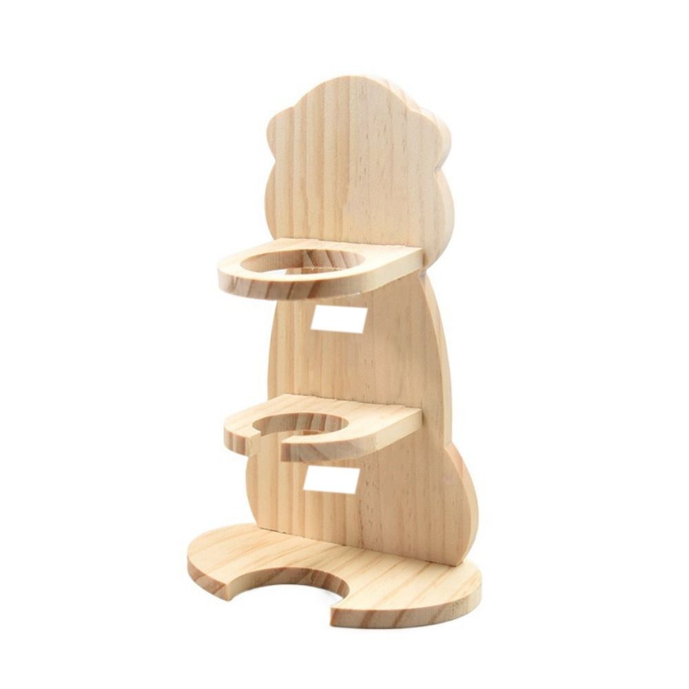 Wooden Hamster Water Bottle Holder Adjustable Pet Water Bottle Stand for Cage