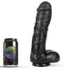 Helgo Dark Crystal Dildo 26.5 X 5.5cm - Dark Crystal - Black Dildos