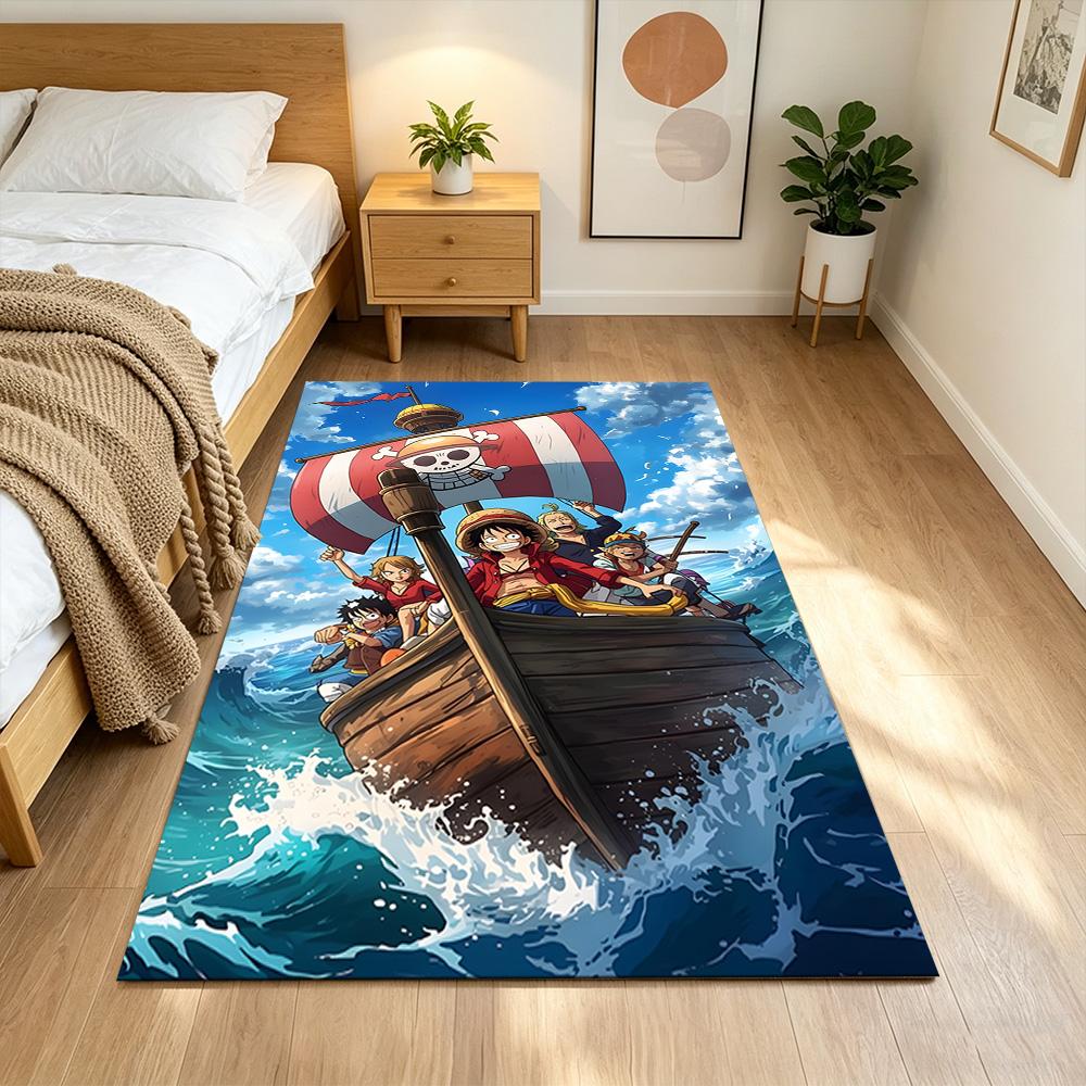 One Piece Adventure Journey Non-Slip Home Carpet Design for Office Decor Living Room Gift