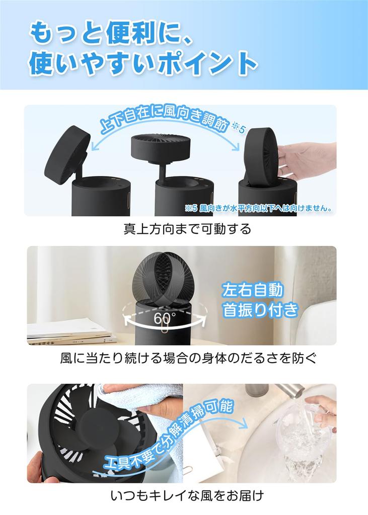 Складной Портативный Настольный Воздух 5000 мАч Большой 30 часов Быстрое Направление Воздуха Непрямое Автоматическая Разборка и Очистка Мини Прохладная Вода Энергия