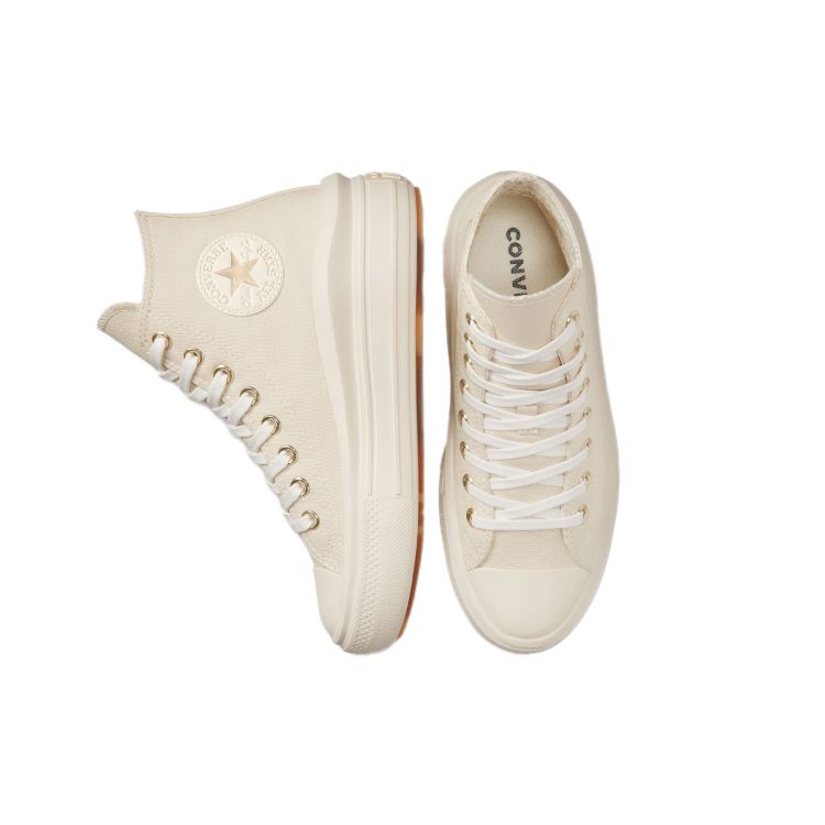 Converse Chuck Taylor All Star Move Platform High Golden Elements Women Sneakers Cream Natural-Ivory Egret A02189C