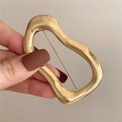 Новые модные асимметричные большие круглые броши для женщин и мужчин, позолоченные, серебристого цвета, металлические булавки-лацканки, геометрические украшения, подарки 2026