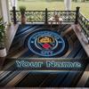 Custom Text Printed Rug Manchester City Non Slip Floor Carpet For Home Room Decor