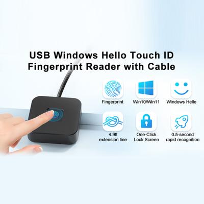 Для Windows Hello Сканер отпечатков пальцев Портативный USB-логгер отпечатков пальцев Биометрический считыватель для входа по отпечатку пальца для Windows 11/10