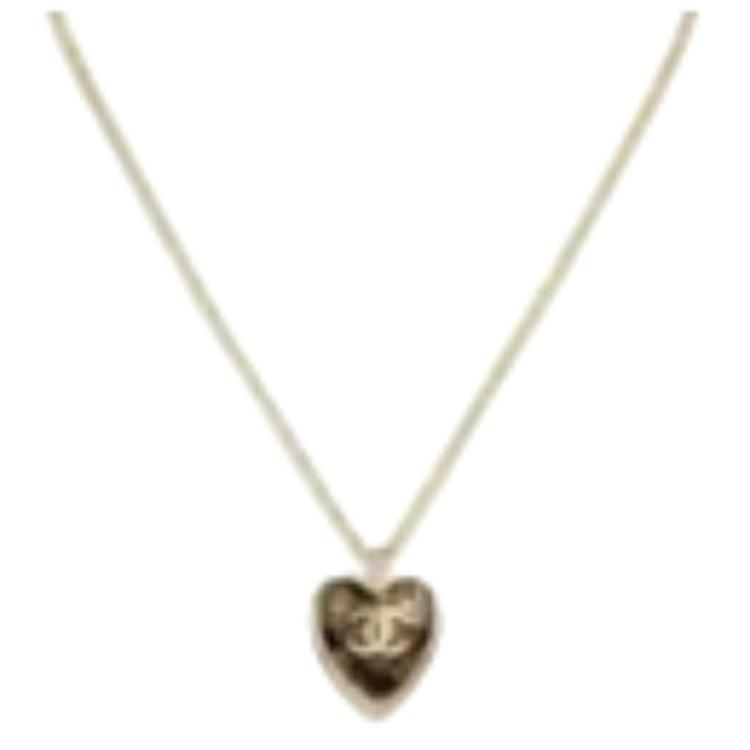 Chanel 24K Heart Design Necklace Women necklace Gold AB-24K-032