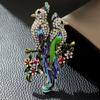 Diamond Enamel Bird Brooch Phoenix Peacock Pin Winter Clothing Versatile Corsage Elegant Temperament Matching