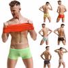 Men's Solid Color Seamless Briefs See-through U Convex Underwear Shorts