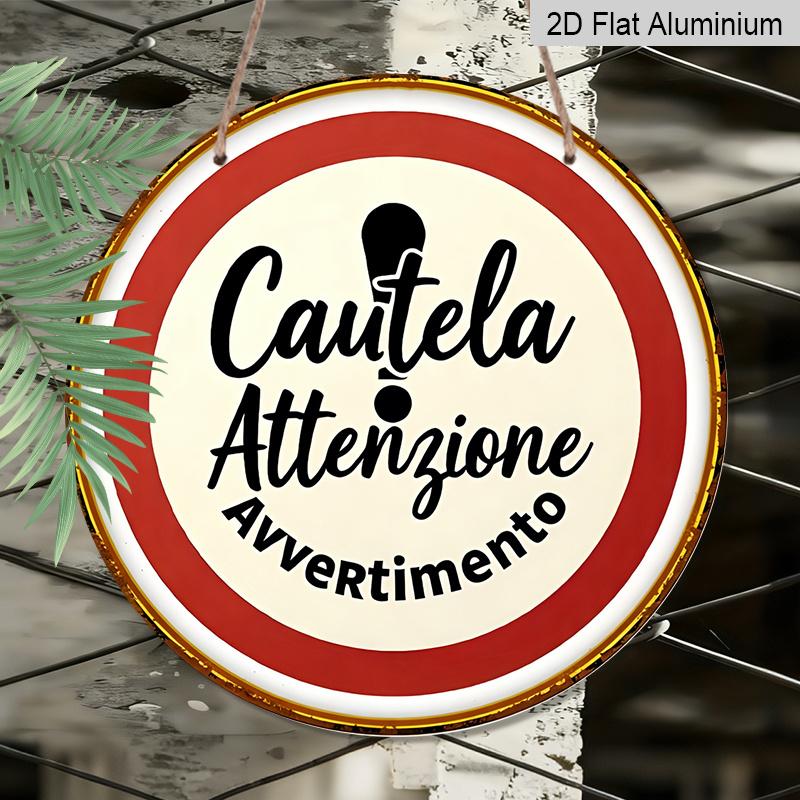 2D Flat Retro Round Aluminum Listing, Multifunctional Decorative Pendant, Suitable for Home Furnishing, Bar Art Decoration, Restaurant, Cafe Wall