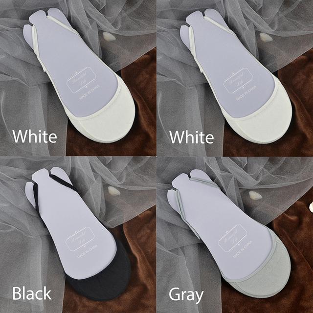 FINETOO 4 пары/компл. женские нескользящие невидимые носки, летние однотонные хлопковые носки-лодочки с низким вырезом, женские дышащие носки-тапочки