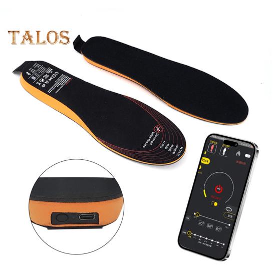 1 пара зимних электрических стелек с подогревом 3000 мАч, перезаряжаемые, 3 температурных настройки, управление через приложение, для мужчин и женщин, уличные грелки для ног, подогреваемые коврики для обуви