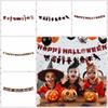 Hanging Halloween Skull Pulling Flag Papper Scary Banners Halloween Hanging Flag  Ghost Festival