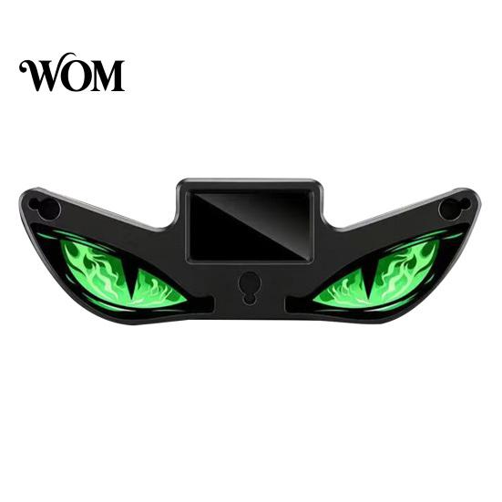Dynamic Breathing Light Solar Devil Eyes for Windshield, Magnetic Installation Window Warning Sign with Three Car Atmosphere Smart Modes, LED Digital