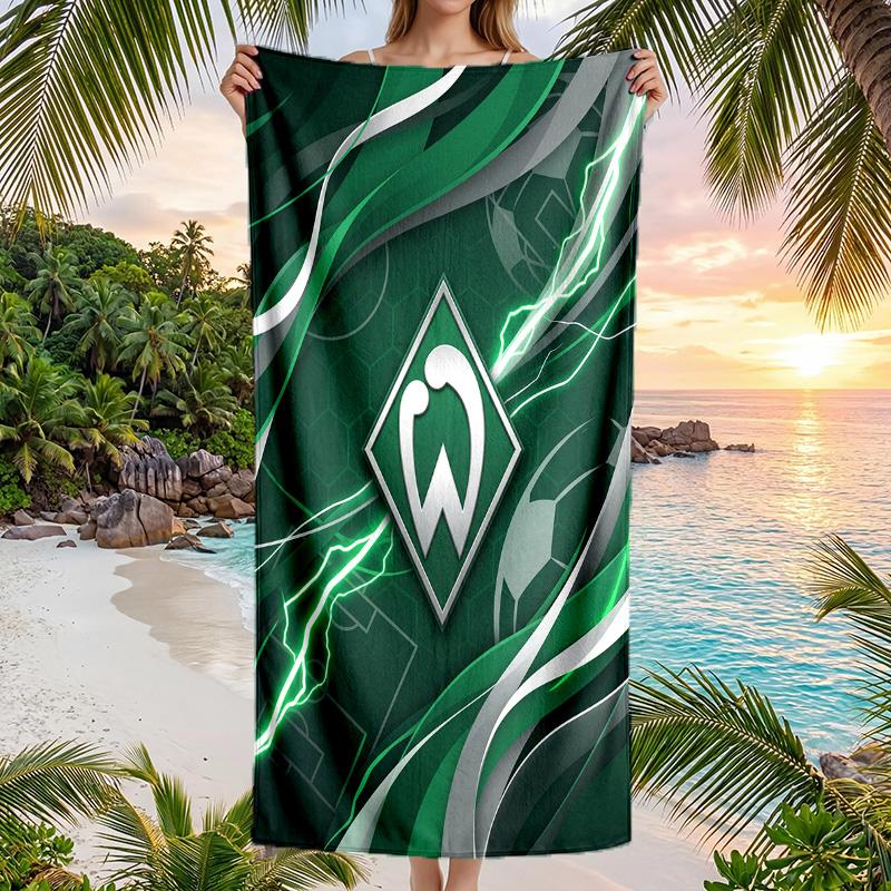 Werder Bremen Football Beach Towel Soft Microfiber Summer Towel Quick Dry Absorbent Towel for Beach Swimming Pool Travel