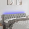 VidaXL LED Headboard Bedroom Furniture Double Bed Accessory Head of Bed Frame Interior Light Grey 3121954