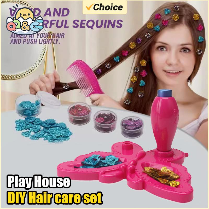 Non-Toxic Hair Sequin Laminator Magic Blingbling Diamond Drilling Machine Toy For Children Sticker Diy Jewelry Decoration Accessories Gifts