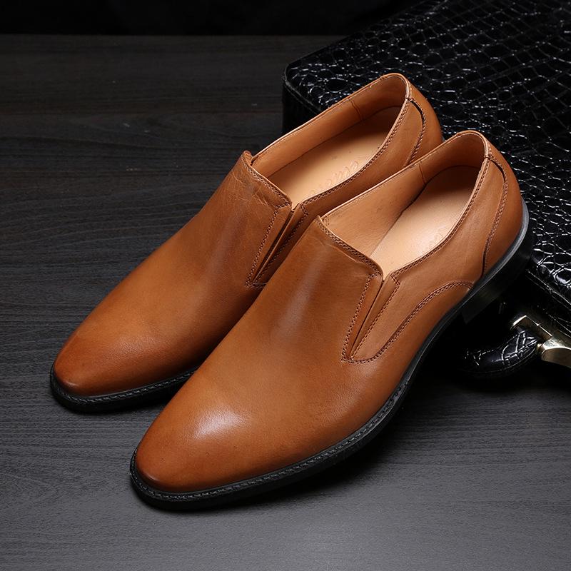 Мужские весенние кожаные туфли - Деловой и формальный британский стиль