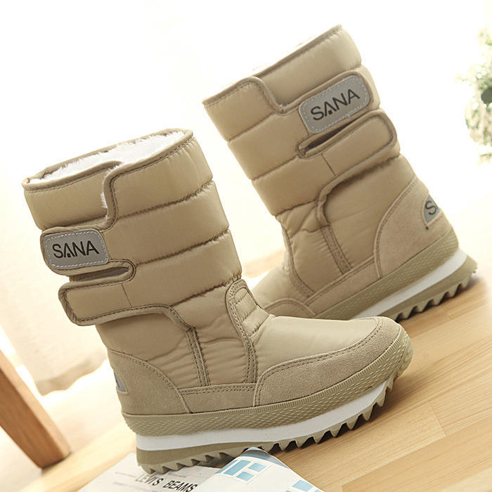 2019 NEW! Warm Solid Anti-Slip Snow Boots Women Waterproof Female Winter Boots Thermal Shoes Botas Mujer Plataforma Black&White