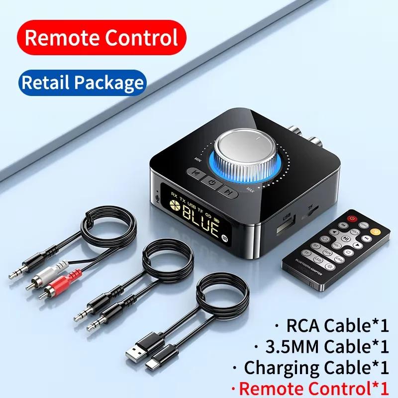Bluetooth 5.4 Приемник Передатчик 3,5 мм AUX RCA TF/U-диск Разъем Стерео Беспроводной Аудио Адаптер Светодиодный Дисплей для Автомобильного Комплекта ТВ ПК