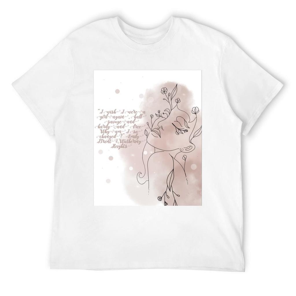 Emily Bronte Wuthering Heights Quote T-Shirt rapper graphic tees custom t shirt mens graphic t-shirts big and tall