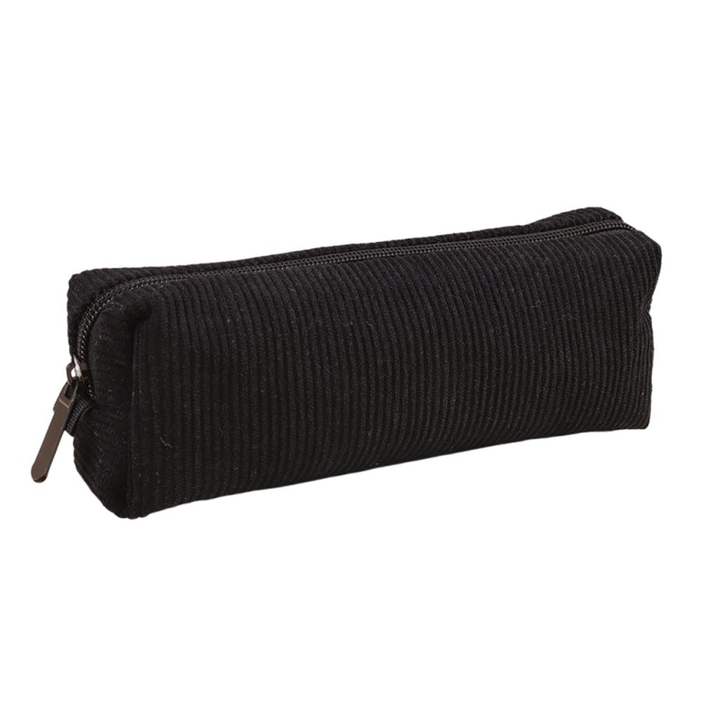 New retro corduroy solid color pencil case artistic minimalist stationery bag high school student storage bag birthday gift bag