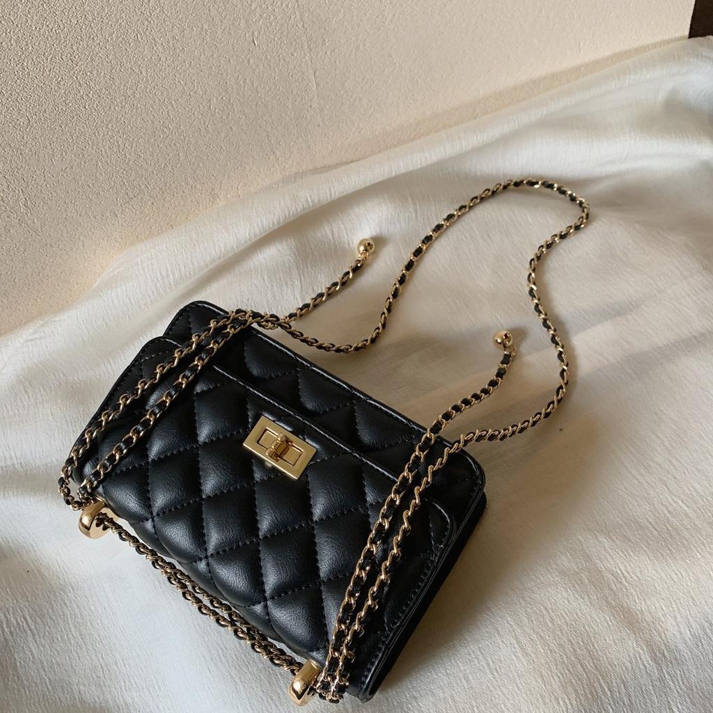 Маленькие сумки с вышивкой нитками в форме ромба, женские сумки, популярные и универсальные сумки через плечо с цепочкой, маленькие квадратные сумки на одно плечо