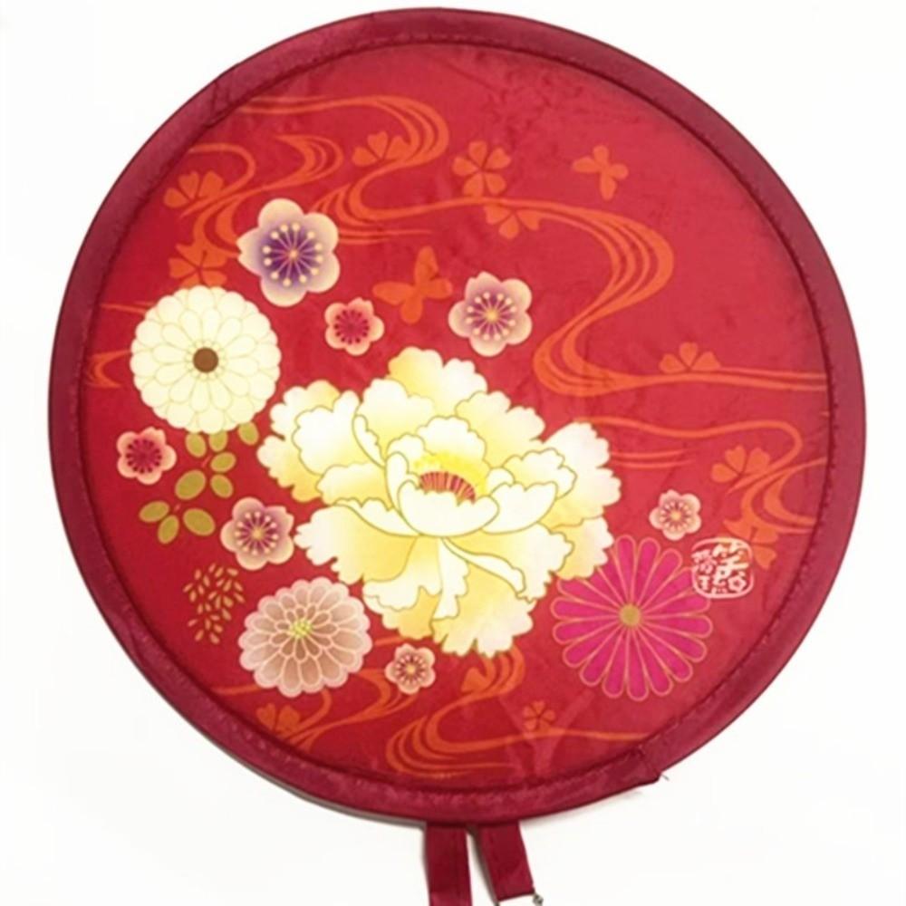 Japanese Style Folding Fan Mini Size Round Decorative Fan Summer Handheld Fan