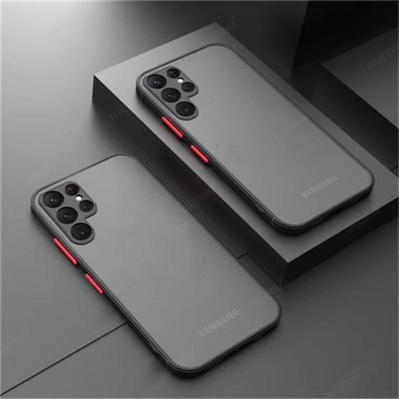 Чехол-накладка для Samsung Galaxy S24 Ultra Чехол Samsung S24 Ultra Capas Бампер Полупрозрачный Матовый Чехол Для Samsung S24 Plus Ultra Funda