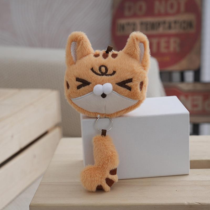 Брелок в виде выдвижного шнурка с хвостом в виде плюшевого кота, симпатичная мини-плюшевая кукла, креативный рюкзак, украшения, аксессуары, подарки