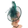 Перьевой Женский Фантазийный Шляпка Сетка Коктейльная Чайная Вечеринка Головной Убор Шикарное Свадебное Украшение для Головы для Женщин