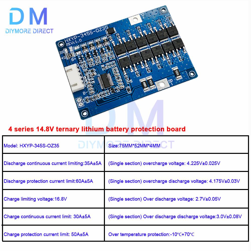 3/4/5S 35A Li-ion Литиевая Батарея BMS 18650 Зарядное Устройство Защита 12.6V 16.8V 21V Защита С Радиатором Контроля Температуры