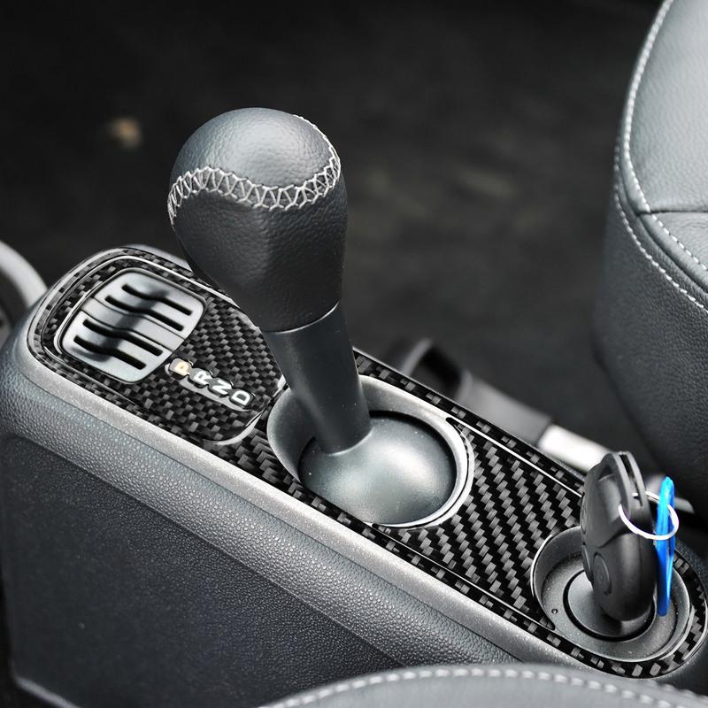 Для Benz Smart Fortwo 2011-2015 Накладка на панель переключения передач из настоящего углеродного волокна, накладка-молдинг, аксессуары для интерьера автомобиля, декоративная наклейка