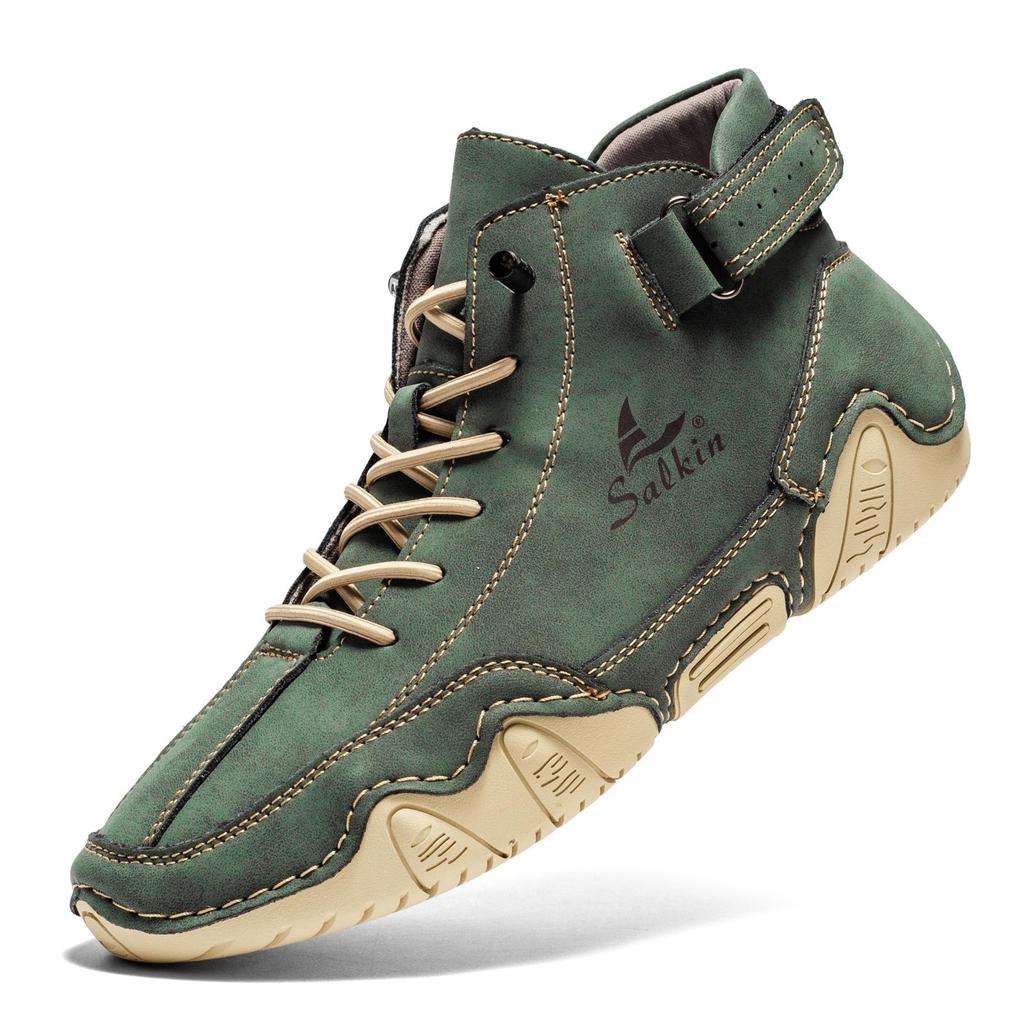 Обувь из спилка ручной работы, мужские лоферы, удобные ботильоны для мужчин, повседневная обувь, мокасины, мужская обувь на плоской подошве