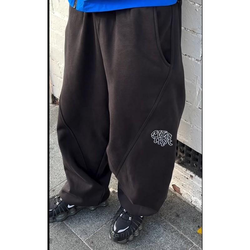 Youth Casual Jogger Pants With Embroidery Detail High-Elastic Cotton Blend Lightweight Sweatpants Teens