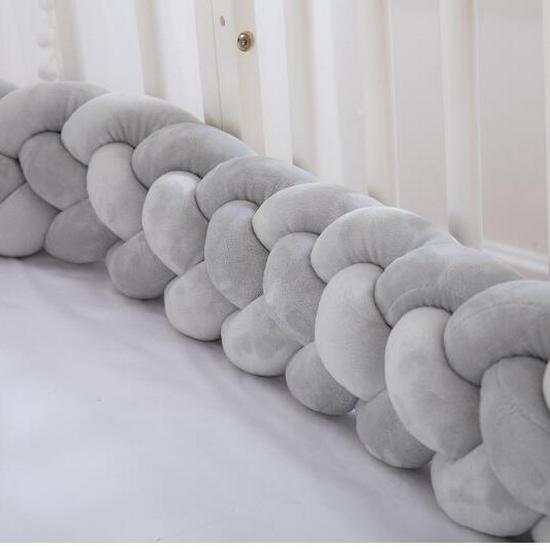 Датская вязаная подушка-узел, заплетенная из четырех прядей – Защитный бортик для кровати от ударов для детской комнаты