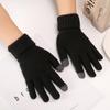 Women's and Men's Winter Touchscreen Gloves - Thick Velvet Cotton, Pineapple Pattern, Wool Blend for Cold-Weather Cycling.