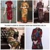 Luxurious Printed Imitation Silk Xiangyun Yarn Cheongsam Dress Fabric, Soft Chinese Tang Suit Fabric