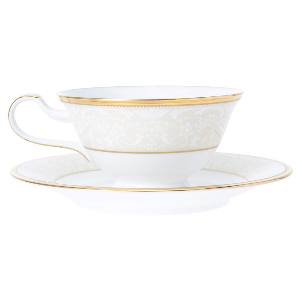 Noritake White Palace Bone China Cup Saucer Set Coffee and 220cc & (Pair) (For Tea) (P59587/4753)