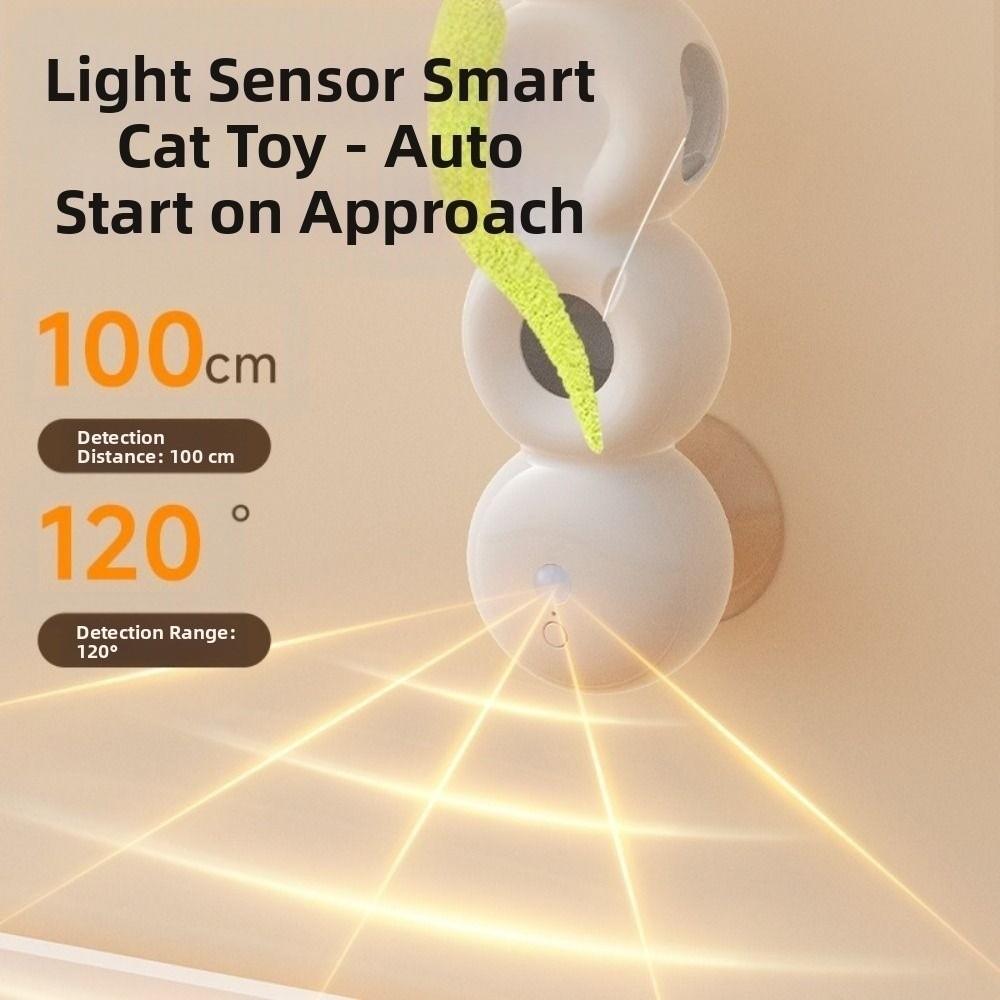 Rechargeable Intelligent Interactive Cat Toy Suction Cup Caterpillar Kitten Toys  Pet Supplies