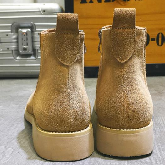 Мода Мода Мужские ботинки Челси Остроносые Удобные Ботильоны на молнии Мужские Слипоны Дешевые 2024 Новые Мужские замшевые туфли Zapatos Hombre Повседневные