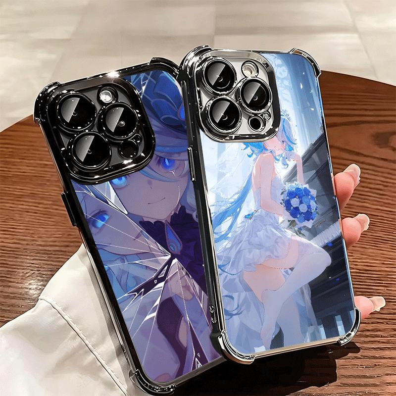 Genshin Impact Фурina Мягкий чехол для телефона Для iPhone 15 16 17 Air 14 Pro Max 16E Plus 13 12 Mini Покрытие Защита от падения Fundas