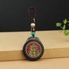 Retro Ebony Wood Car Keychain Nepal Bag Hanging Accessories Delicate Mobile Phone Pendant  Women