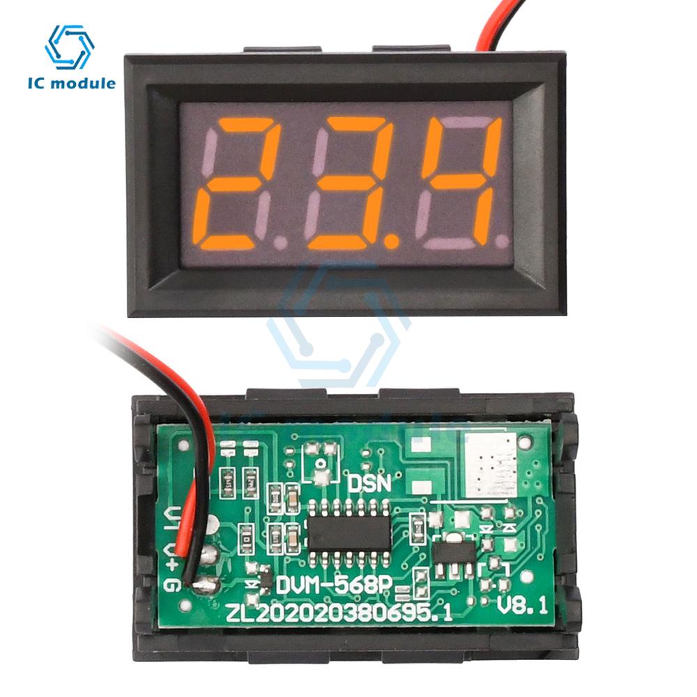 Mini LED Digital Display Voltmeter Detector DC 4.5-30V /DC4.7-30V/ DC5-30V Voltage Monitor Tester Gauge for Motorcycle Car