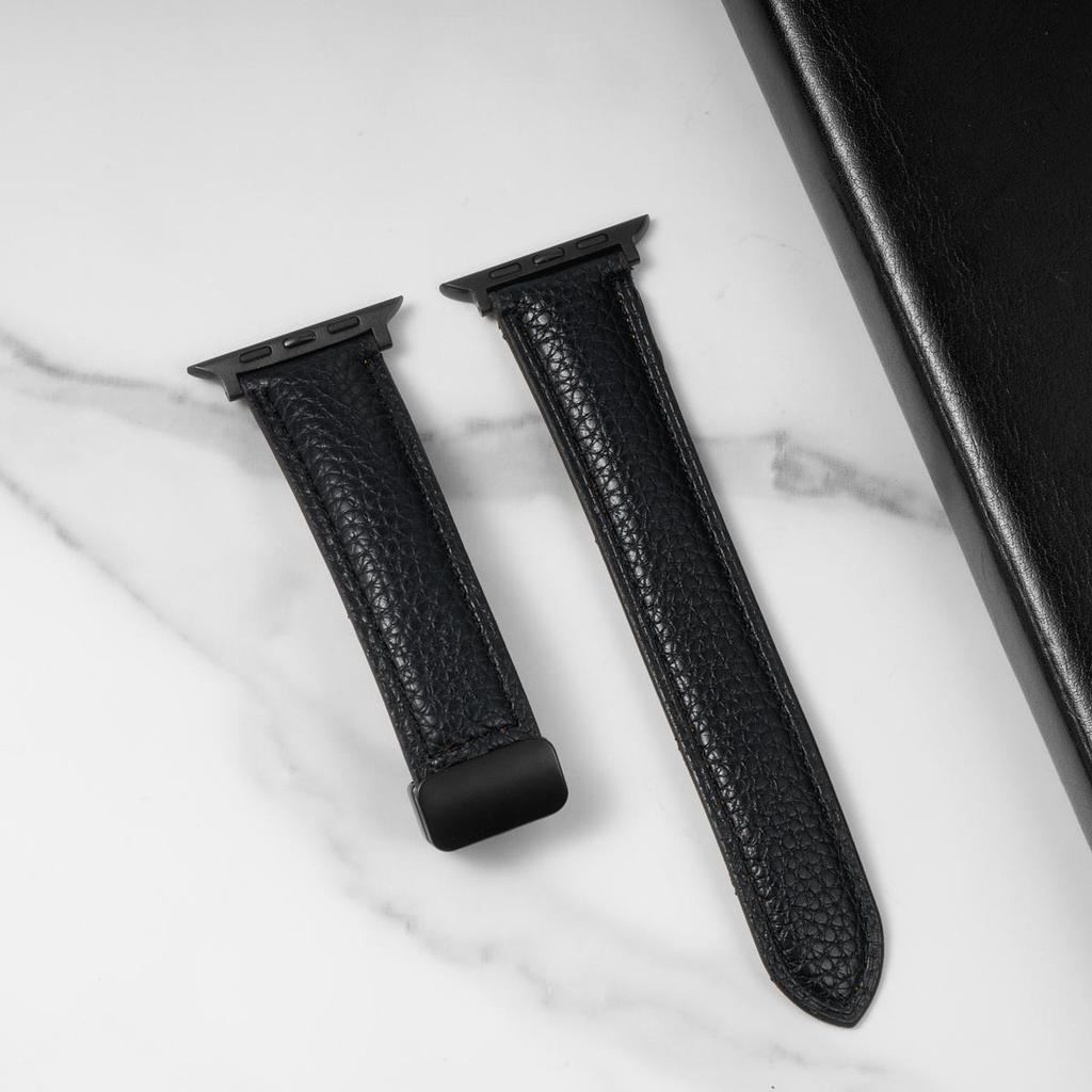 Магнитный кожаный ремешок для Apple Watch 10 ремешок 46 мм 42 мм 44 мм 45 мм 49 мм 40 41 мм Браслет correa iWatch Series ultra 5 6 se 7 8 9