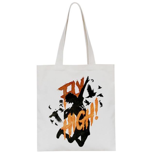 Fashion Anime Haikyuu Shopper Bag Eco Manga Tote Harajuku Shopper Bag Women Canvas Shoulder Bag Large-capacity Women's Handbags