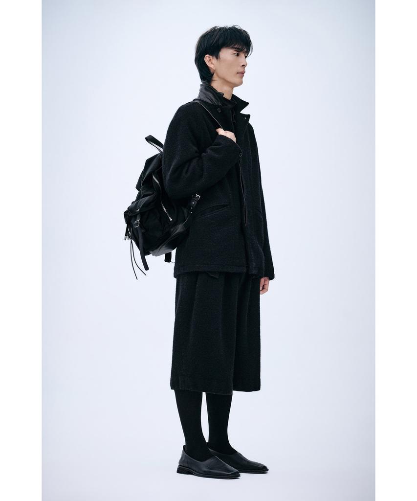 YOUTH Boiled Wool Half Pants - Black
