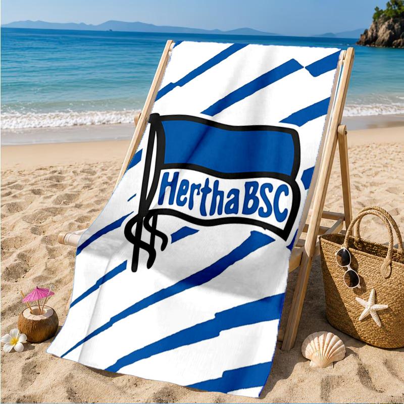 Пляжное полотенце Hertha BSC Berlin, Быстросохнущее, Легко ухаживать, Подходит как для занятий фитнесом, так и для пляжного отдыха, Спортивный незаменимый аксессуар