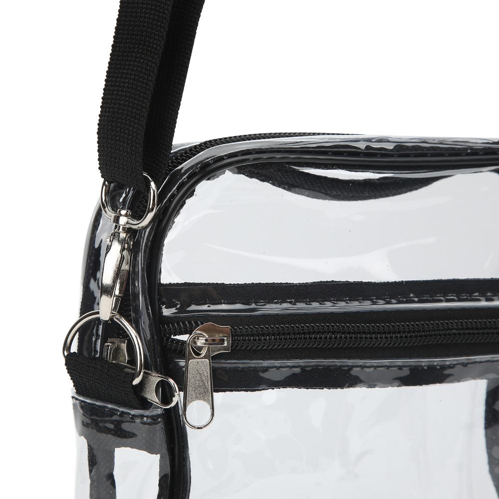 2 Pcs Removable Transparent Shoulder Bag PVC Clear Crossbody Bag Durable Clear Messenger Bag Sports